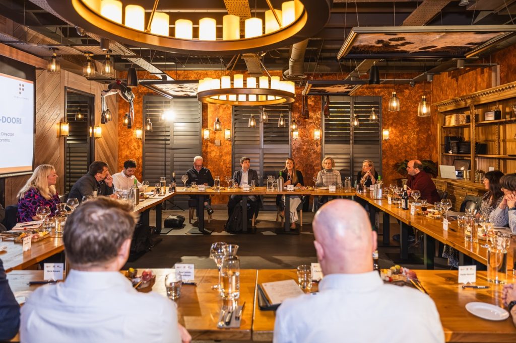 Delegates sat at the roundtable event.