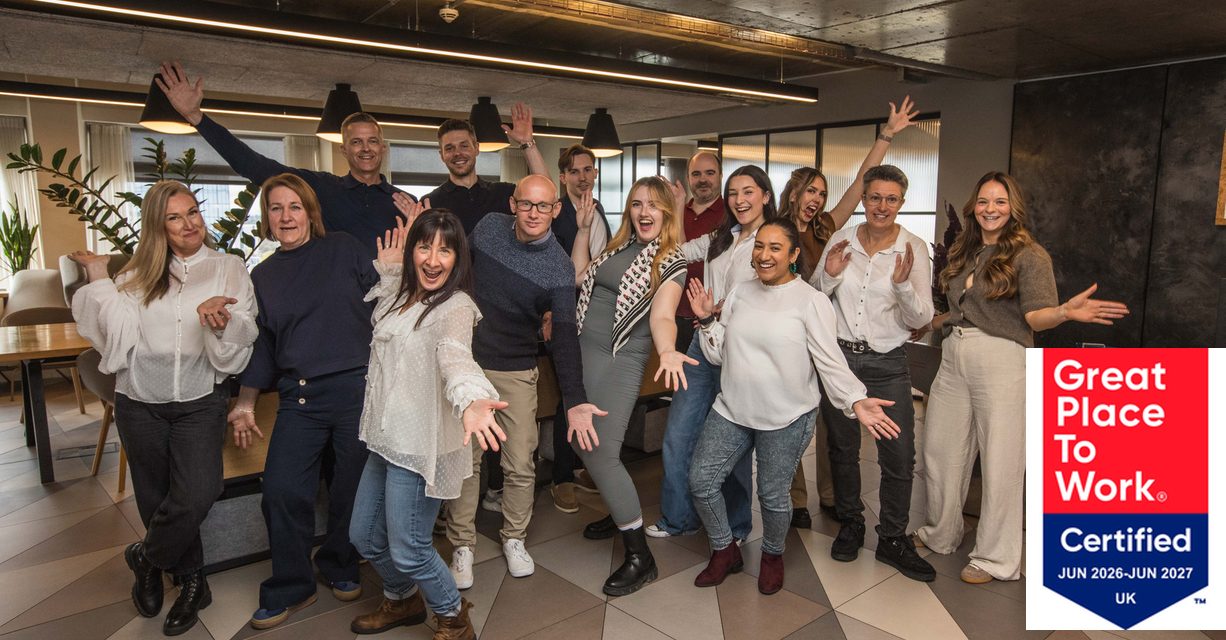 The Entec Si team celebrate being a Great Place to Work